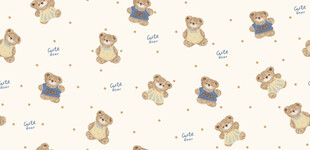 小熊图案的可爱背景图