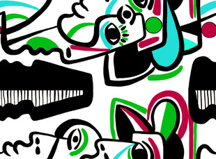 抽象涂鸦艺术图案