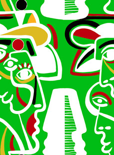 抽象几何风格艺术图案