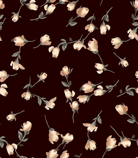 深棕底花卉图案纹理