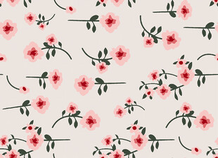 粉色花卉图案无缝背景