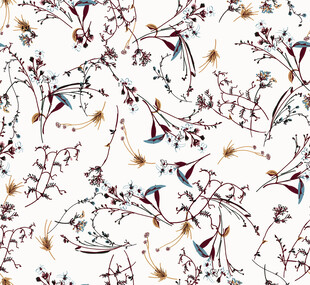 花卉枝叶抽象图案纹理