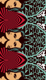 抽象对称花纹图案设计