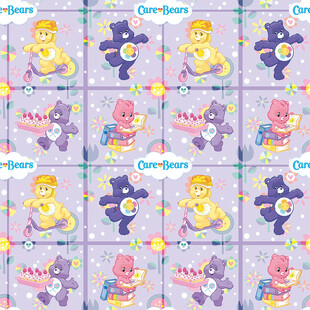 可爱卡通图案无缝背景图