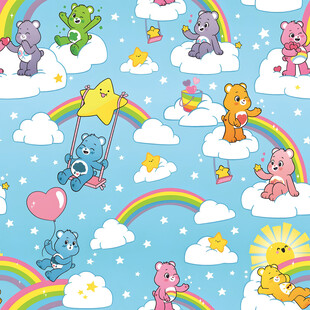 梦幻卡通动物天空图案