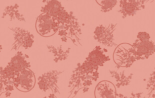 粉色花卉复古风无缝图案