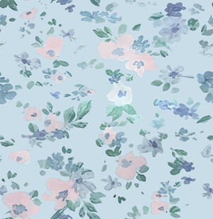 淡蓝色花卉图案背景