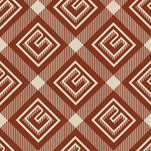 几何菱形复古花纹图案