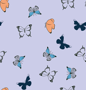 蝴蝶图案背景多彩又灵动