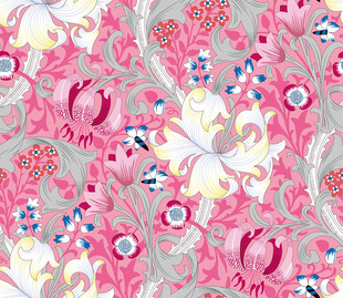 粉色花卉图案布料纹理