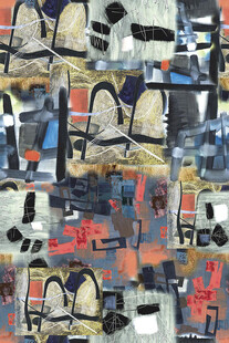 多彩抽象图案拼贴艺术