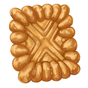 方形花纹曲奇饼干