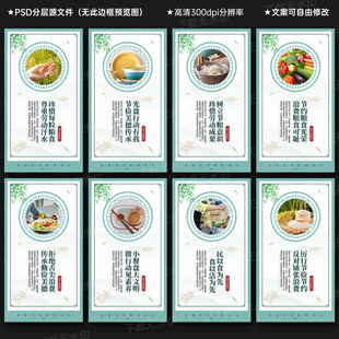 食堂文化标语展板