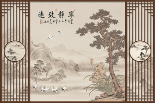 宁静致远形象墙