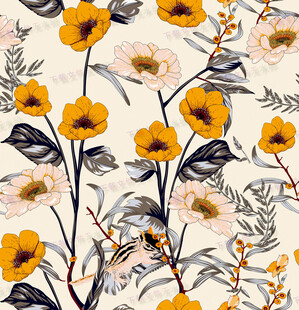 花卉图案背景的精美设计