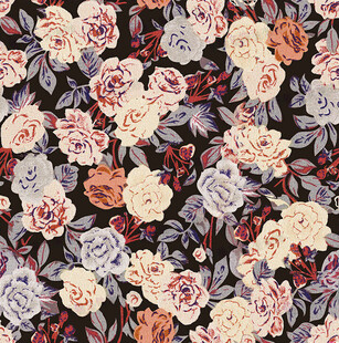 复古花卉图案布料纹理