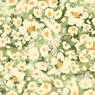 小雏菊图案布料纹理