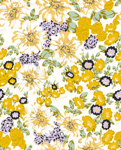 缤纷花卉图案色彩绚丽