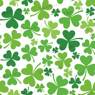 绿色三叶草无缝图案背景
