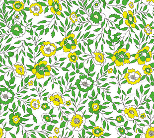 清新黄绿花卉图案纹理