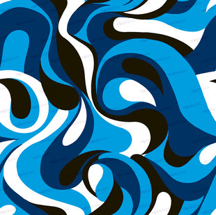 蓝白黑抽象波浪图案