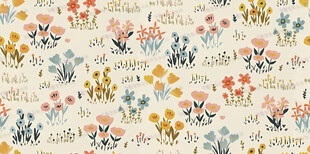 花卉图案布料清新自然风