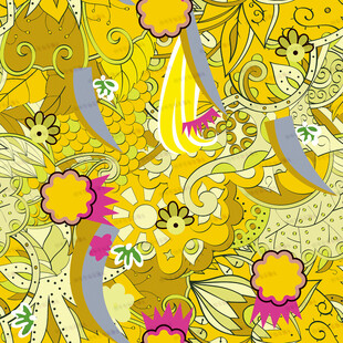 多彩花卉抽象图案背景