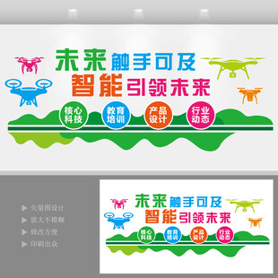 无人机文化墙