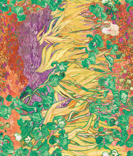 抽象多彩植物艺术画作