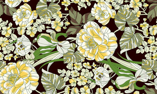 复古风花卉图案