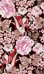 花卉图案背景浪漫唯美风