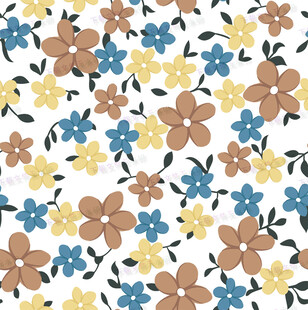 小碎花图案的清新花卉背景