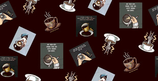 复古风咖啡主题图案设计