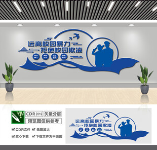 远离校园暴力文化墙