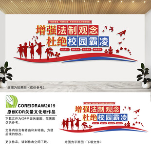 杜绝校园霸凌文化墙