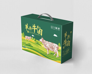 牛肉包装 牛排礼盒设计图图片