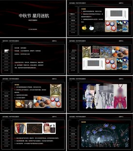 中秋酒吧PPT模板展示