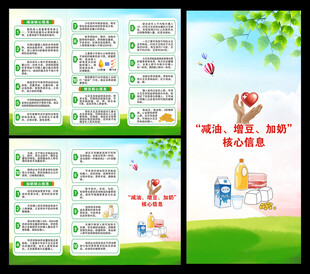 减油增豆加奶核心信息三折页