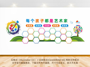 学校绘画艺术展示墙0