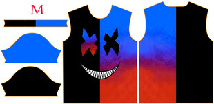 个性渐变图案背心设计图