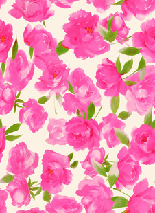 粉色花卉无缝图案背景