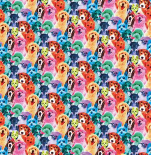 多彩卡通人物无缝图案