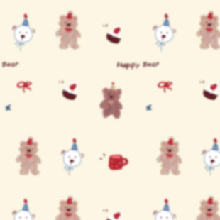 可爱小熊卡通图案集合