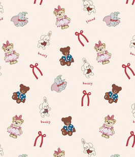 粉色可爱卡通图案背景