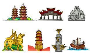 泉州元素卡通形象