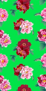绿色底花卉图案设计