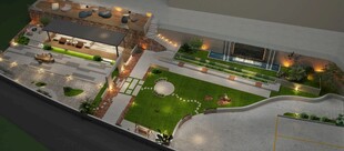 现代建筑景观模型展示