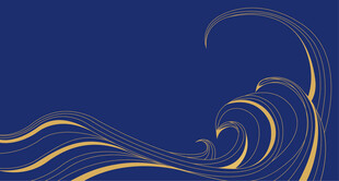 线条海浪 中国传统海浪纹理 