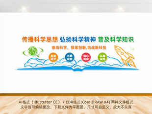 传播科学思想文化墙