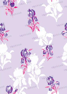 紫色花卉图案背景纹理